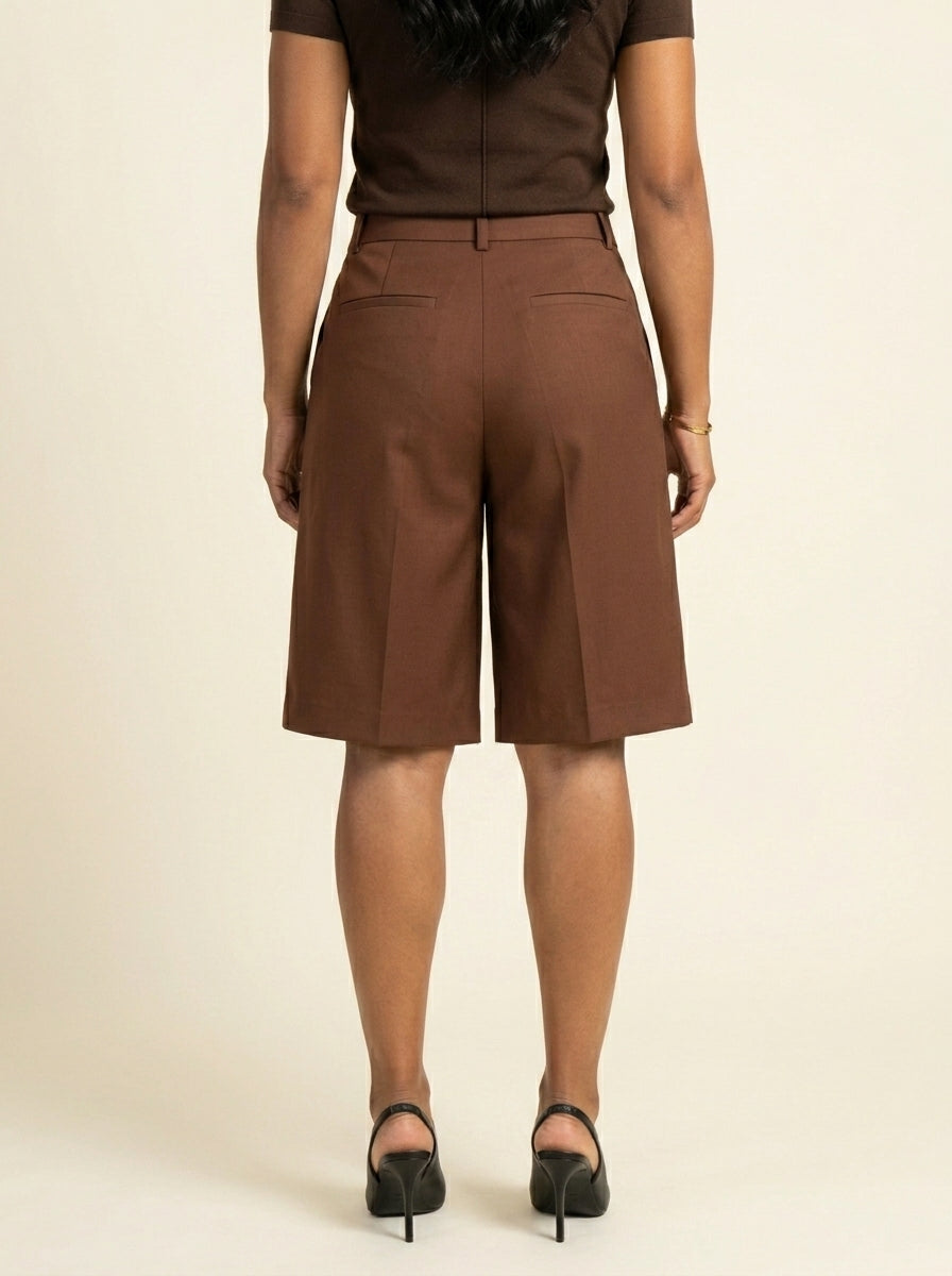 Bermuda Tailleur — Marron