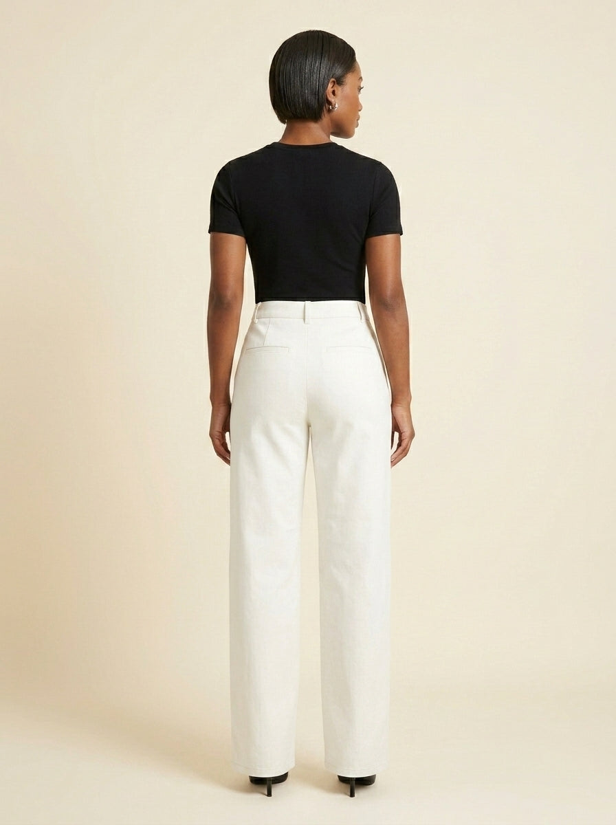 Pantalon Large — Blanc