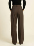 Pantalon Large Plissé — Marron