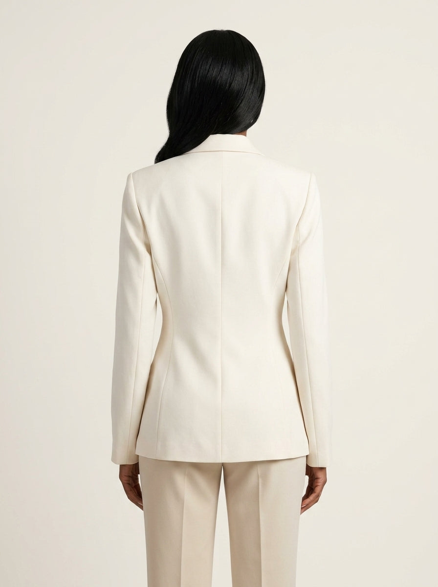 Blazer Portefeuille Cintré — Crème