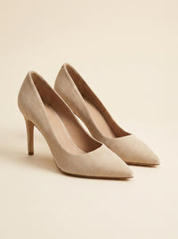 Escarpins Bout Pointu Talon Aiguille — Beige