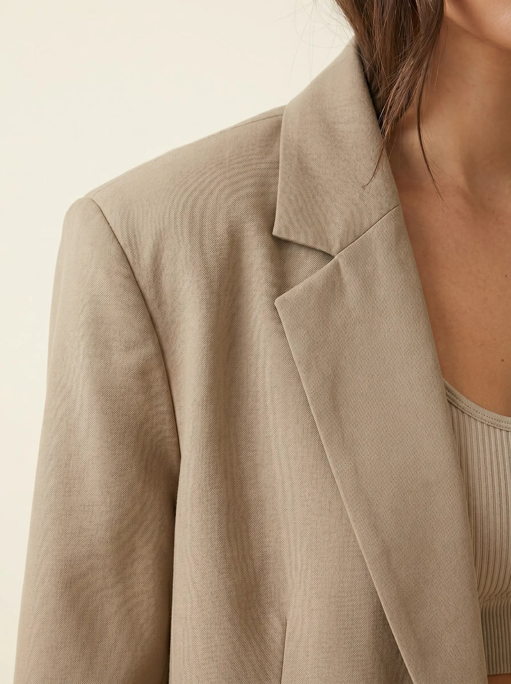 Blazer Oversize Long — Beige